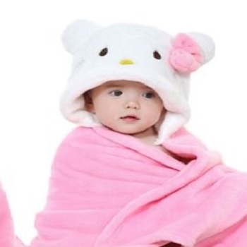 Baby Blanket in pink and white color
